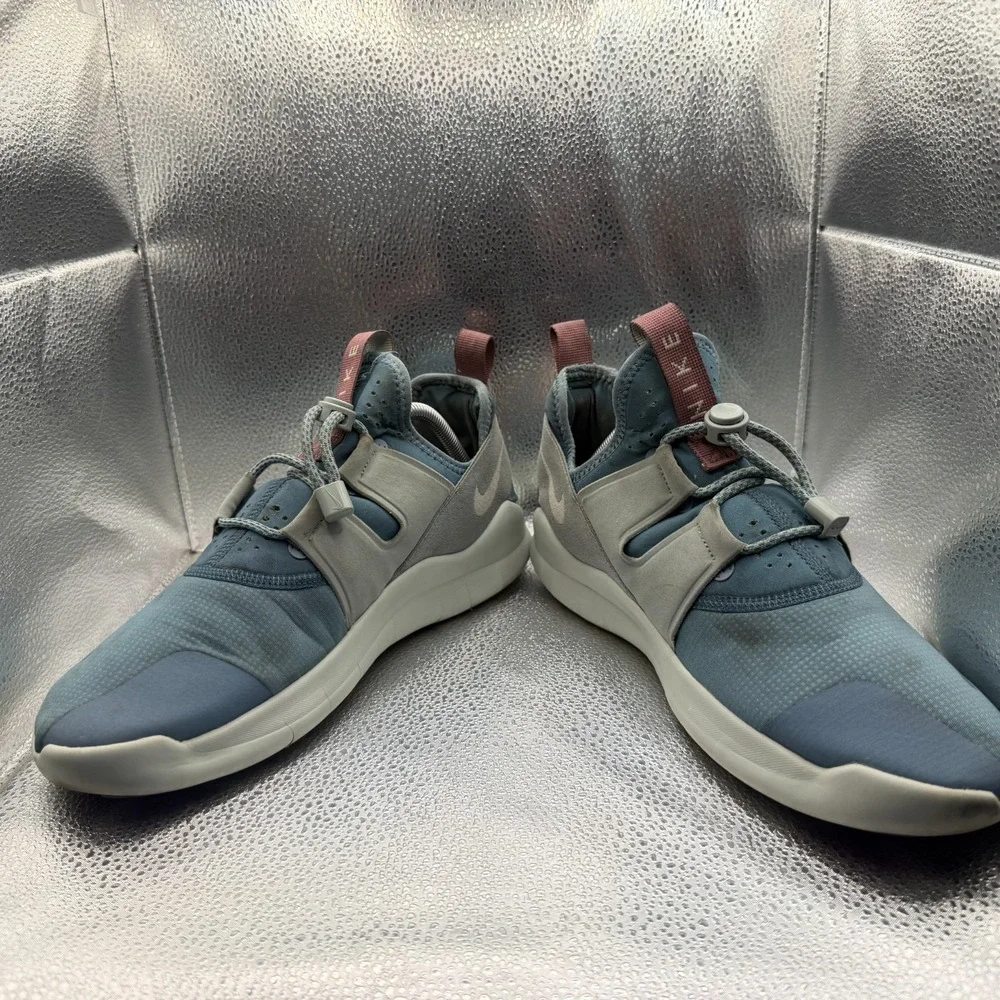 Size 12 Nike Free RN Communtor 2018 Blue Gray Womens Running Sneakers AA1621-400